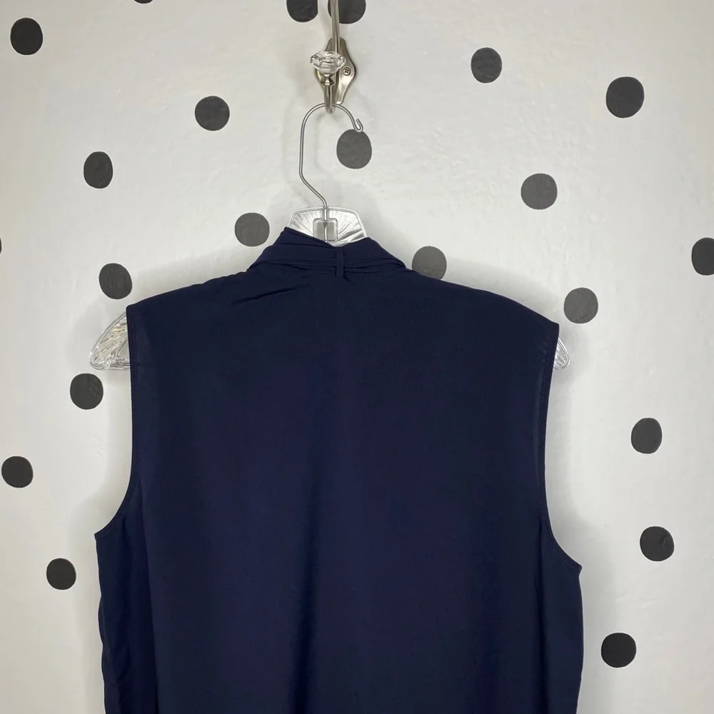 🆕TORY BURCH SLEEVELESS BOW BLOUSE SIZE 12